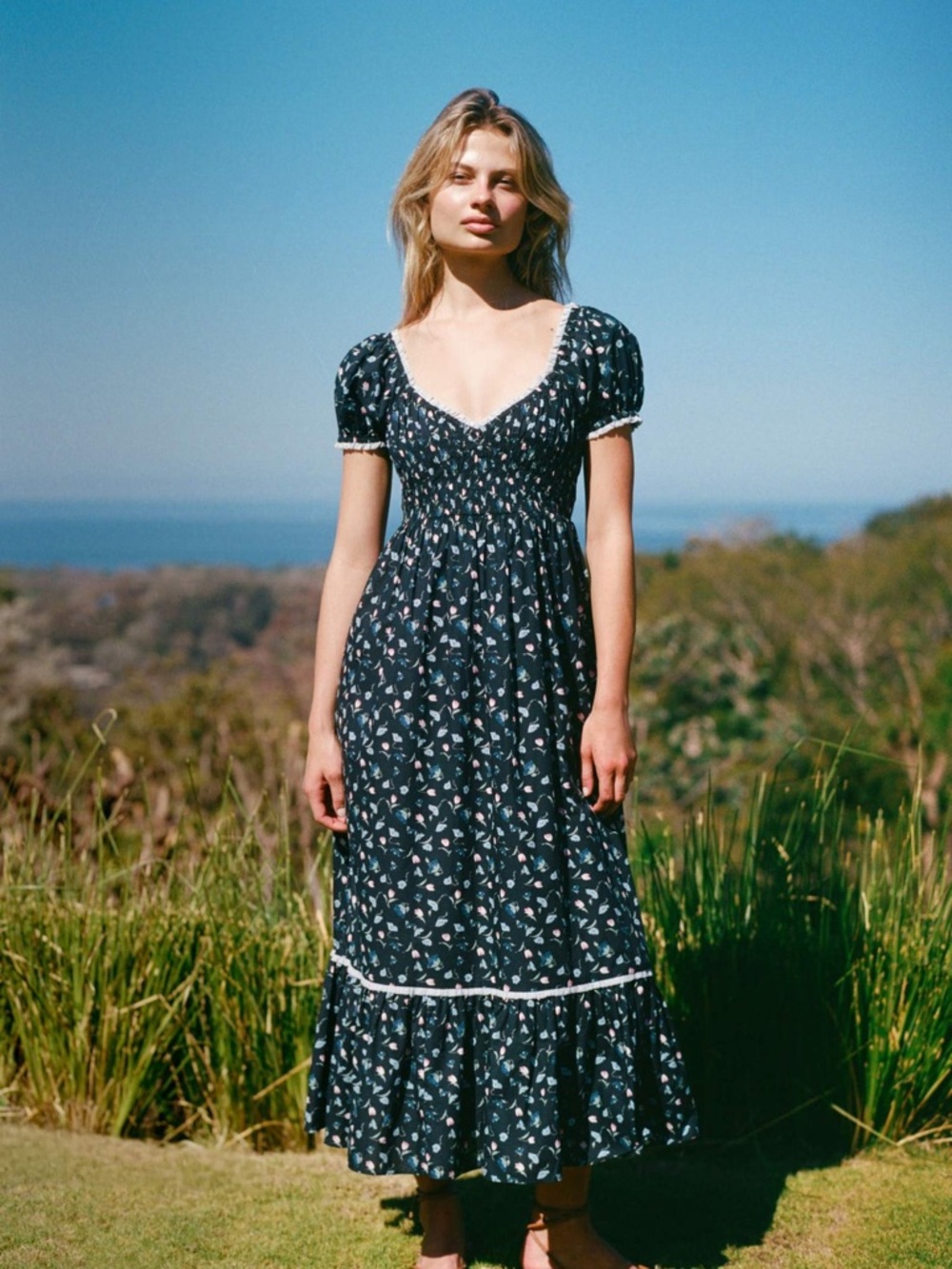 Christy Dawn - The Matilde Dress in Noir Poppies